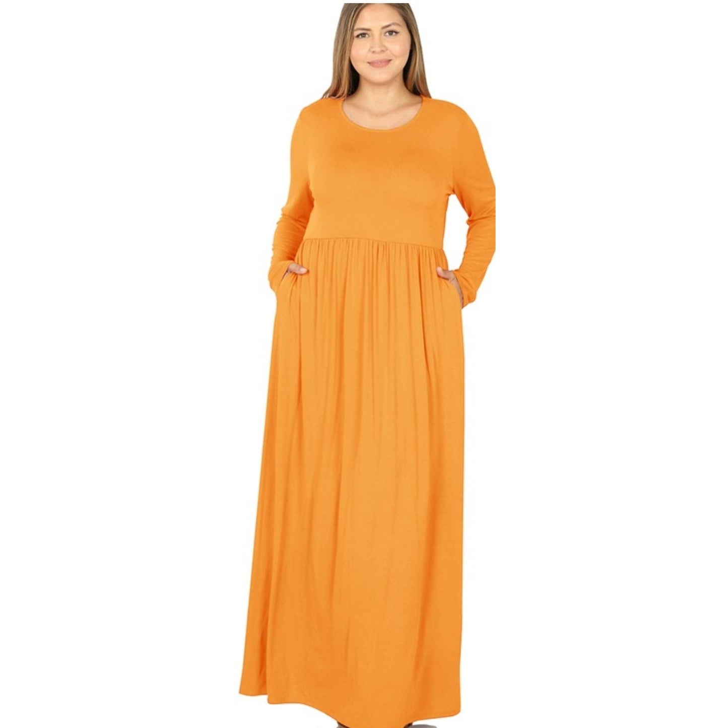 Round neck maxi