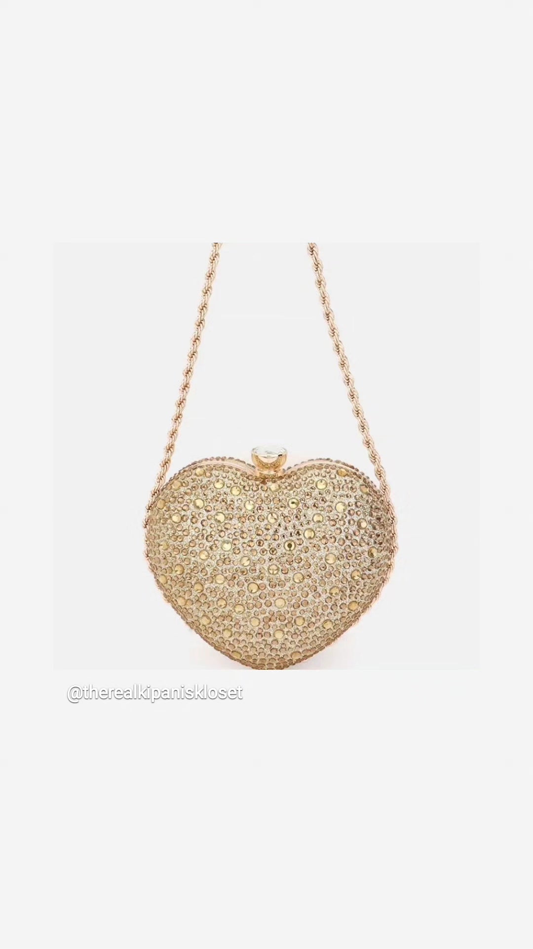 Rhinestone heart purse