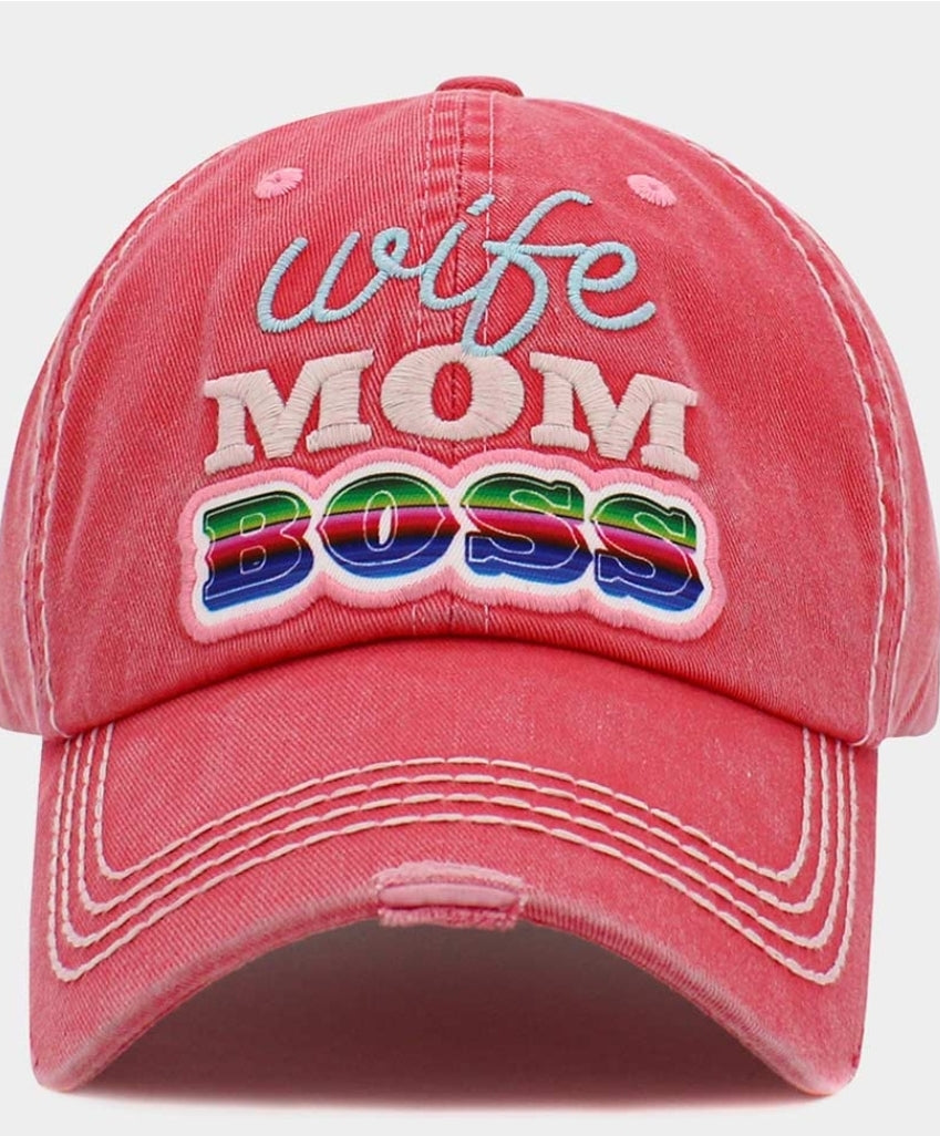 Wife Mom Boss caps
