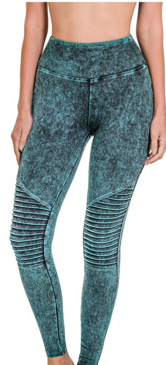 Mineral washed leggings