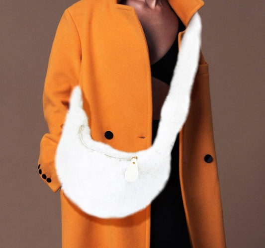 Faux fur crossbody bag