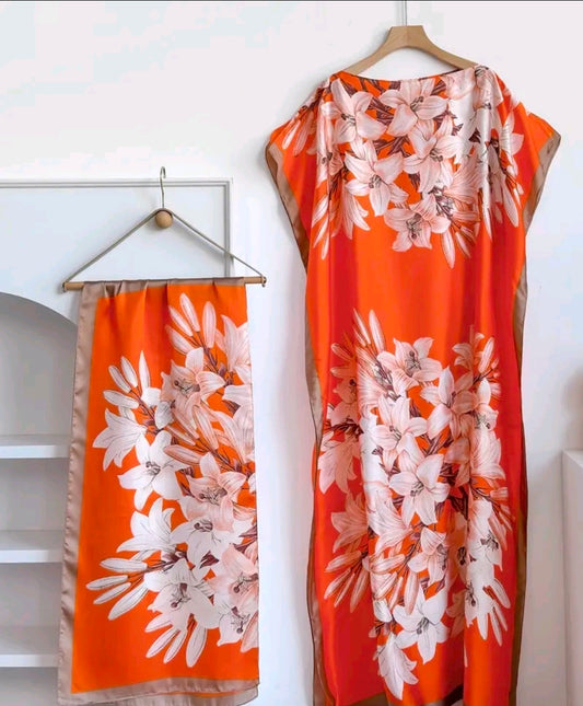 Orange Floral Moomoo