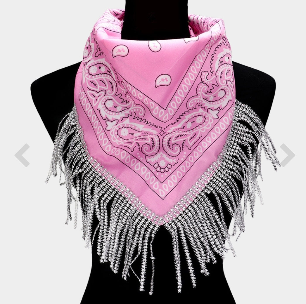 Sequin Bandana Scarf