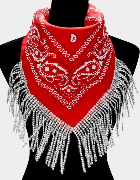 Sequin Bandana Scarf