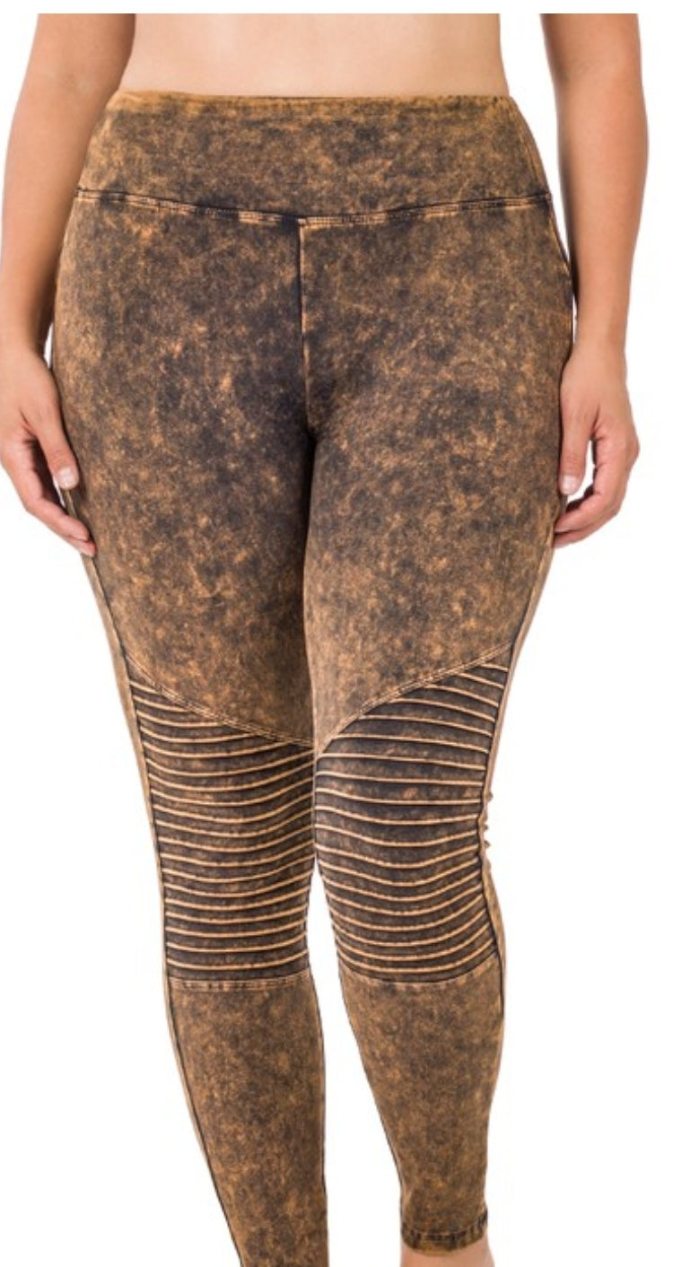Mineral washed leggings