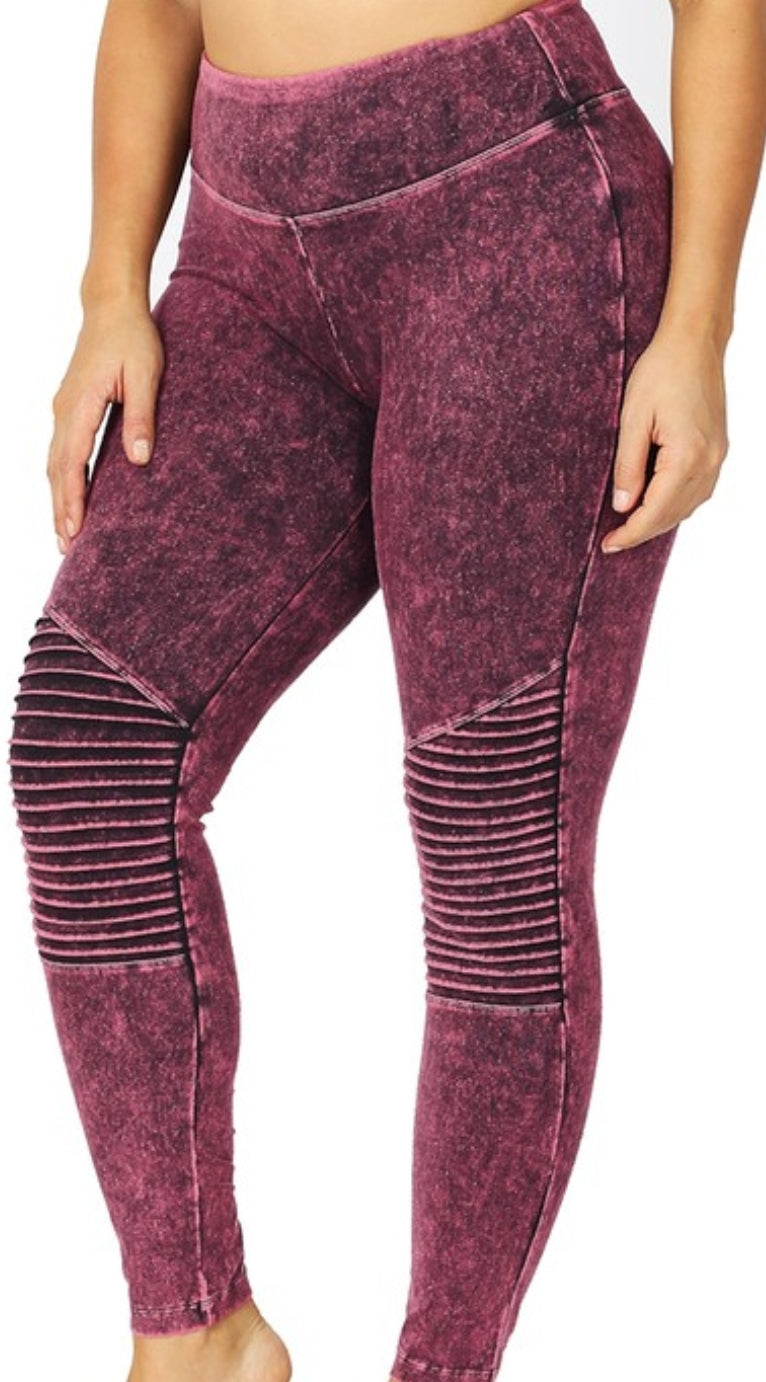 Mineral washed leggings