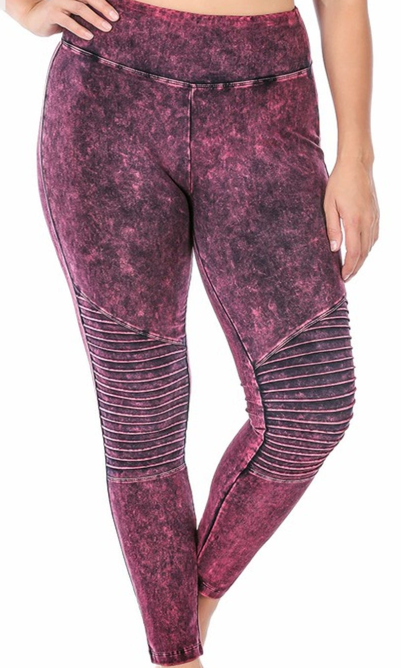 Mineral washed leggings