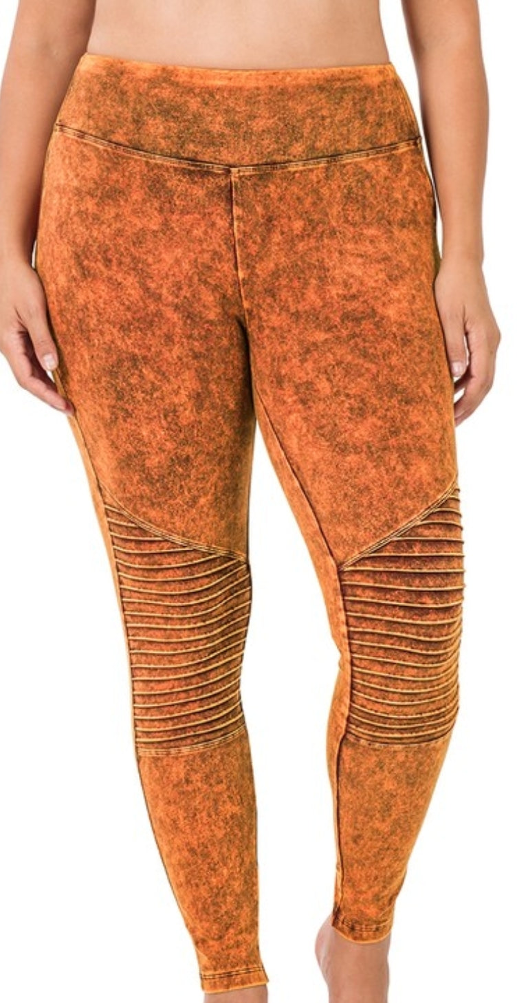 Mineral washed leggings