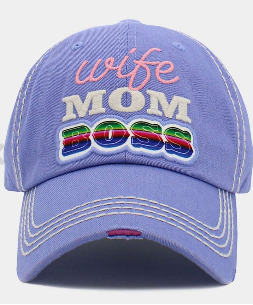 Wife Mom Boss caps