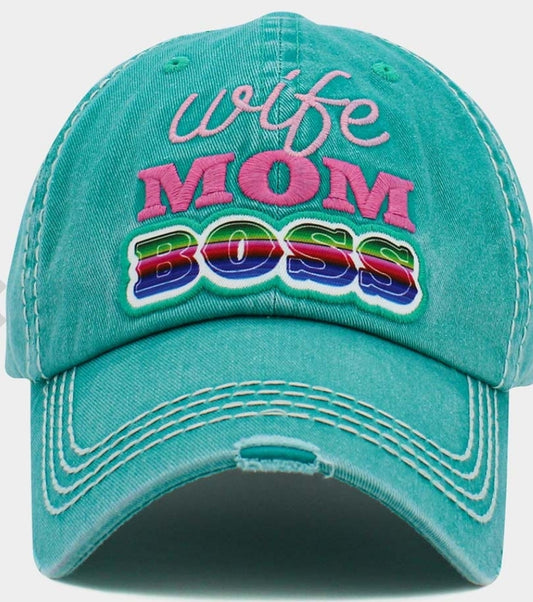 Wife Mom Boss caps