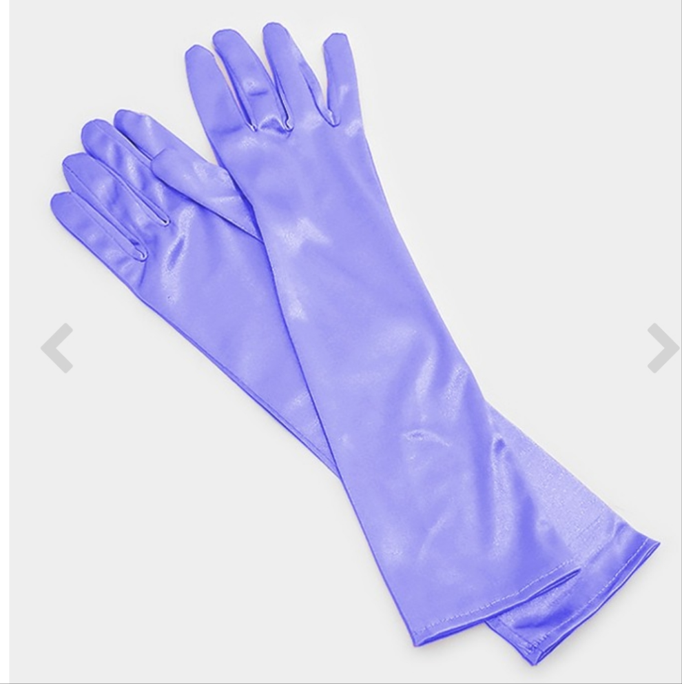 Long satin gloves